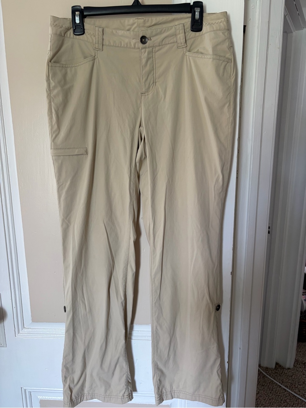 Eddie Bauer Khaki Cargo Travel Pants